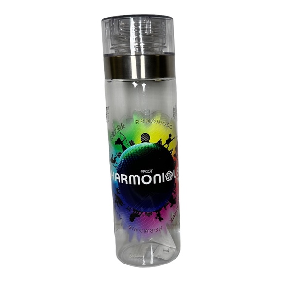 2022 Disney Parks Epcot Harmonious Plastic Water Bottle - Picture 1 of 5